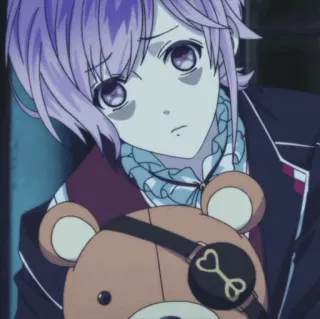 🧸 Kanato Sakamaki Diabolik Lovers anime, kanato sakamaki, diabolik lovers, teddy bear, goth, vampire telegram sticker