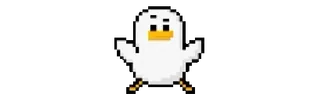 🐥 pato, pixel art, animal, dibujo animado telegram sticker