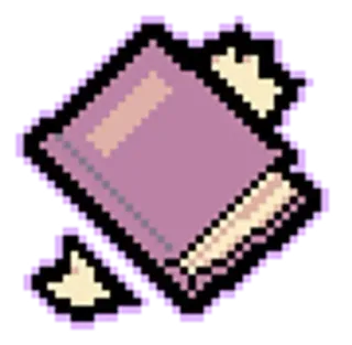📔 libro, píxel, objeto whatsapp sticker