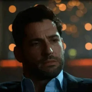 😕 Lucifer Morningstar Lucifer Люцифер, Люцифер Морнингстар, Том Эллис, Сериал, Фэнтези, Дьявол telegram sticker