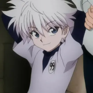 🌑 Killua Zoldyck Hunter x Hunter 애니메이션, 키르아, 조르딕, 헌터, 헌터x헌터, 소년 telegram sticker