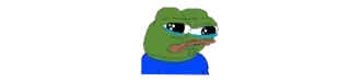 😭 Pepe Pepe de kikker, Meme, Huilend, Verdrietig whatsapp sticker