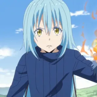 🦕 Rimuru Tempest That Time I Got Reincarnated as a Slime Anime, Rimuru Tempest, Meine Wiedergeburt als Schleim, Isekai, Manga, Fantasy whatsapp sticker