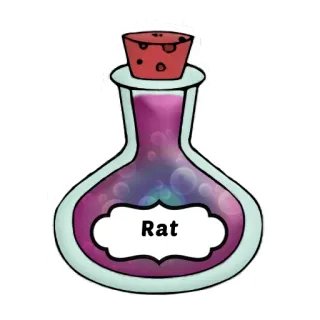 🐭 Rat potion, rat, fantasy, magic, bottle, poison, laboratory, alchemy telegram sticker