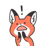 😟 лиса, животное, мультфильм, милый, удивлен, в шоке, эмоция telegram sticker