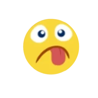 😛 Эмодзи, Язык, Глупый, Мультфильм telegram sticker