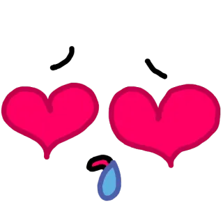 😍 coração, triste, lágrima, amor, emoção, kawaii, adesivo whatsapp sticker