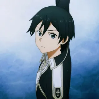 🖤 Kirito Sword Art Online Аниме, Персонаж, Кирито, Sword Art Online, Видеоигра, Аватар telegram sticker