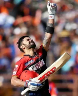 ❤️ Virat Kohli cricket, sports, athlete, Indian cricket team, Virat Kohli, bat, celebration telegram sticker