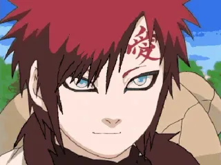 😌 Gaara Naruto 愛 Anime, Naruto, Gaara, Karakter, Ninja whatsapp sticker