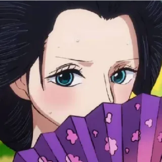 😁 Nico Robin One Piece アニメ, ワンピース, ニコロビン, ファン, キャラクター whatsapp sticker