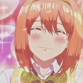 🧩 Yotsuba Nakano The Quintessential Quintuplets Animé, Dessin animé, Mignon, Souriant, Yotsuba Nakano, Quintessentielles, Personnage telegram sticker