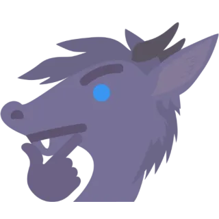 🤔 animal, criatura, fantasía, monstruo, dibujo animado, cabeza, arte telegram sticker