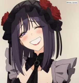 😁 Marin Kitagawa My Dress-Up Darling 애니메이션, 소녀, 귀여운, 미소, 코스프레, 키타가와 마린, 최애의 아이 telegram sticker