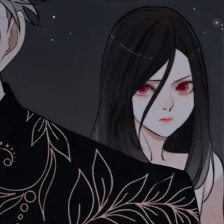 ⚓ Cartoon, Anime, Illustration, rote Augen, dunkle Haare telegram sticker