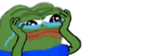 😭 Pepe the Frog Pepe, frog, crying, meme, sad telegram sticker