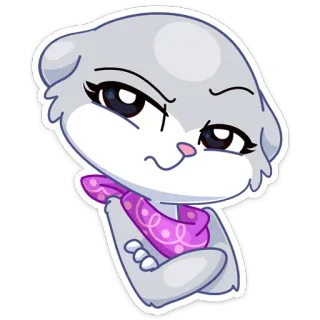 😏 cat, cute, animal, sticker, smug, attitude, cartoon telegram sticker