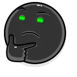 🤔 myślenie, emoji, wątpliwość, niepewny, pytanie, rozważanie telegram sticker