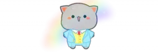 💞 แมว, ชุดสูท, รุ้ง, น่ารัก, สติกเกอร์ telegram sticker