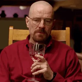🌓 Walter White Breaking Bad man, wine, character, tv, breaking bad telegram sticker