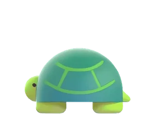 🐢 turtle, animal, reptile, cartoon, cute, sea turtle, shell telegram sticker