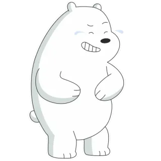 😂 Ice Bear We Bare Bears белый медведь, мы обычные медведи, мультфильм, медведь, милый, смешной telegram sticker