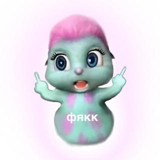🖕 ФЯКК dito medio, offensivo, cartone animato, adesivo telegram sticker