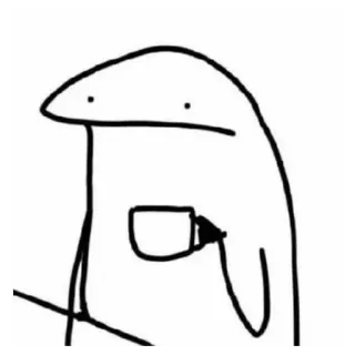 😐 Strichmännchen, Zeichnung, Cartoon, Kaffee, Meme telegram sticker