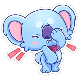 🤦‍♂️ KOYA KOYA, BT21, koala, carino, cartone animato, personaggio telegram sticker