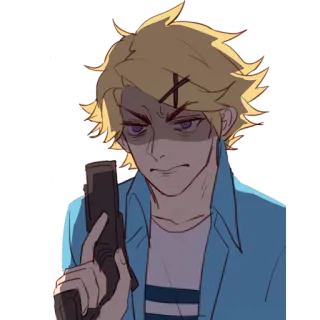 🔫 Dibujo animado, Pistola, Personaje, Anime, Arte telegram sticker