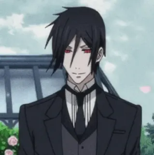 ⛓ Sebastian Michaelis Black Butler 动漫, 恶魔, 管家, 塞巴斯蒂安, 黑执事 telegram sticker