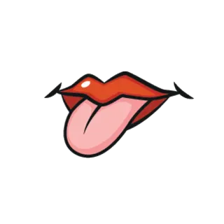 Lip telegram stickers