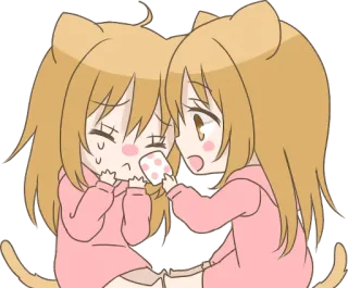😭 anime, cô gái mèo, khóc, kawaii, dễ thương, bạn bè, kem telegram sticker