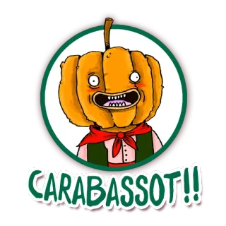 👺 CARABASSOT!! カボチャ, ハロウィン, 漫画, キャラクター, 秋, 野菜 whatsapp sticker