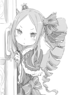 🤫 Beatrice Re:Zero Аниме, Манга, Дверь, Девушка, Исекай telegram sticker