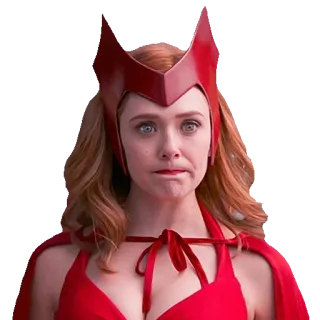😐 Scarlet Witch super-héros, Marvel, Scarlet Witch, Elizabeth Olsen, WandaVision, Avengers telegram sticker