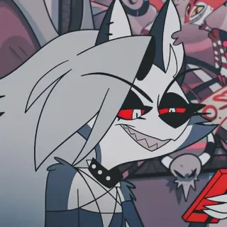 😈 Loona Helluva Boss Loona, Helluva Boss, Kreskówka, Anime, Wilk, Piekło, Sarkastyczny telegram sticker