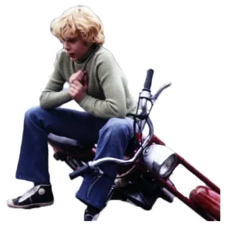 😕 คน, มอเตอร์ไซค์, ผมบลอนด์, วัยรุ่น telegram sticker