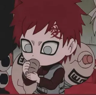 💋 Gaara Naruto アニメ, マンガ, 我愛羅, ナルト, ちび, ステッカー telegram sticker
