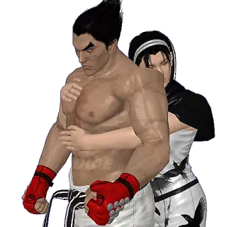 👫 Kazuya Mishima Tekken Tekken, Game pertarungan, Kazuya Mishima, Jun Kazama telegram sticker
