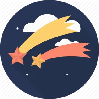 🌠 stars, sky, shooting stars, clouds, night, galaxy telegram sticker
