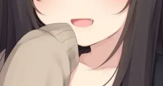 🤔 anime, girl, smile, cute, cartoon telegram sticker