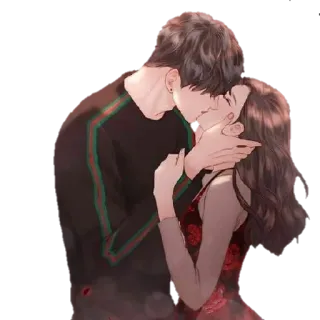 😘 поцелуй, любовь, пара, романтика, нежность, отношения telegram sticker