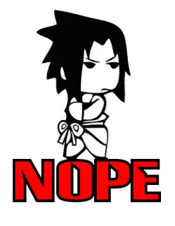 👎 NOPE non, mème, négatif, rejet, autocollant, dessin animé telegram sticker