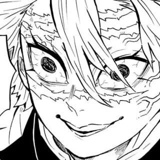 😃 Sanemi Shinazugawa Demon Slayer Anime, Demon Slayer, Sanemi Shinazugawa, Pilastro del Vento, Volto sfregiato, Personaggio anime telegram sticker