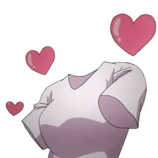 🥰 Kleidung, Top, Herzen, Liebe, Rosa telegram sticker