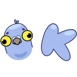 🆗 OK OK, lettera, espressione, approvazione, cartone animato, blu telegram sticker