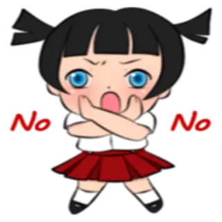 ❌ No No Non, Stop, Refuser, Annuler, Refuser whatsapp sticker