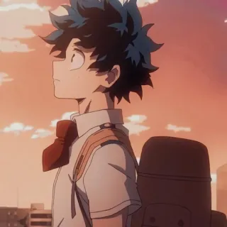 😐 Izuku Midoriya My Hero Academia anime, My Hero Academia, Izuku Midoriya, hero, student telegram sticker