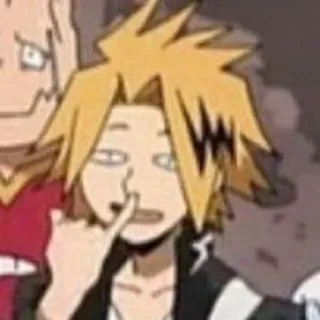 🥠 Denki Kaminari My Hero Academia anime, denki kaminari, my hero academia, funny, cartoon, quirky telegram sticker